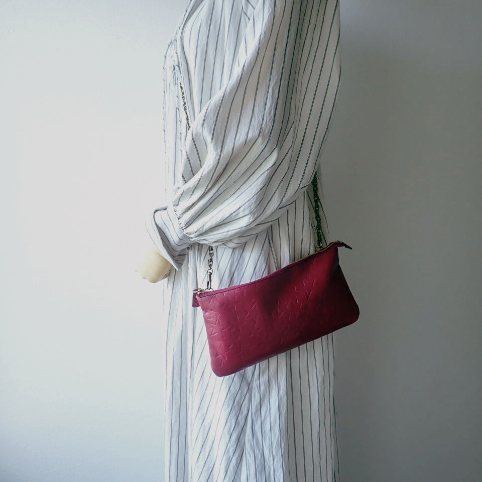 L-Shaped wallet shoulder pochette (sheep-lame)