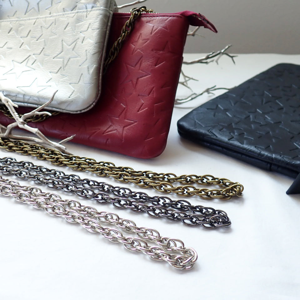 L-Shaped wallet shoulder pochette (sheep-lame)