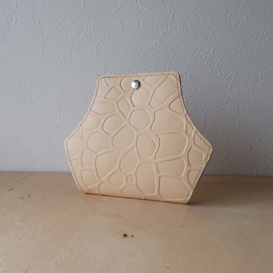 Leather Mask Case (Hexagon) Giraffe