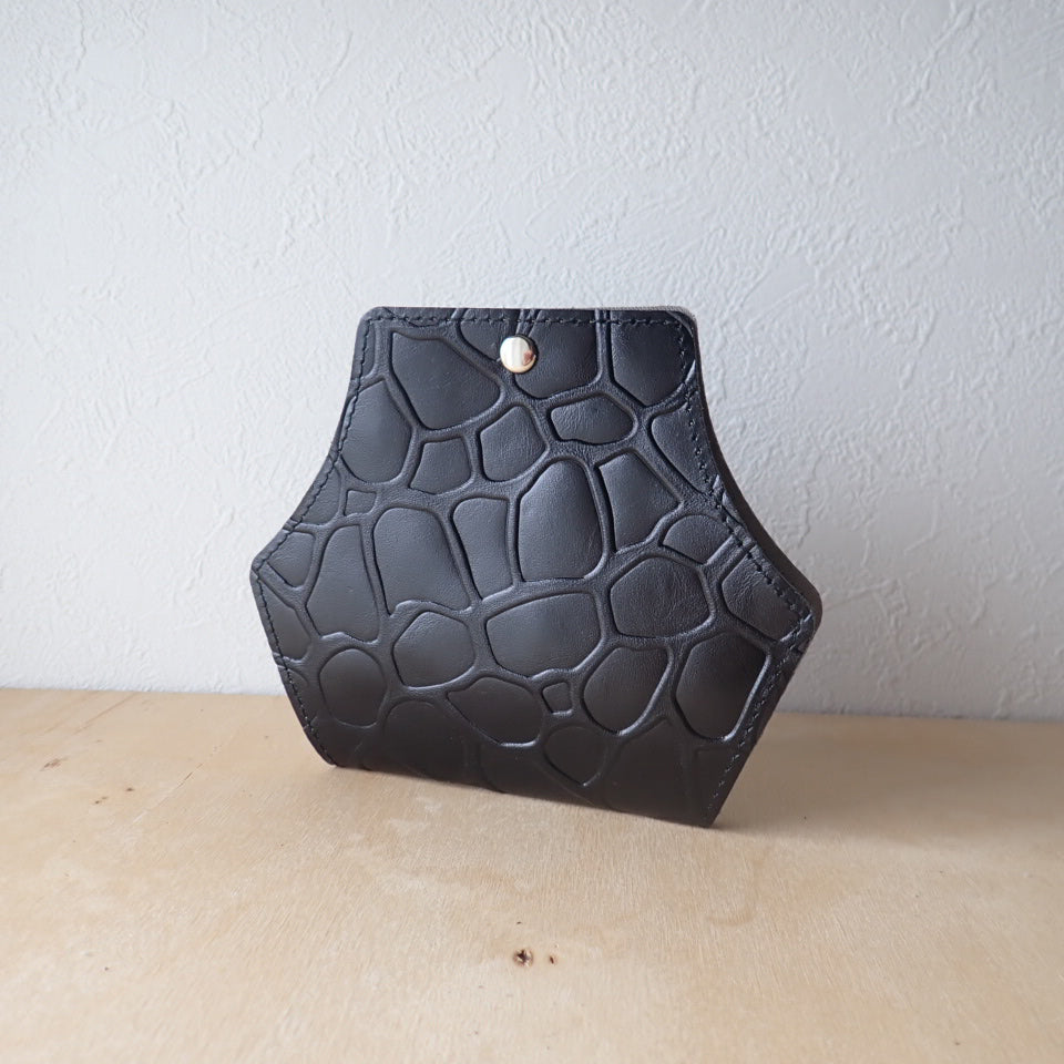 Leather Mask Case (Hexagon) Giraffe