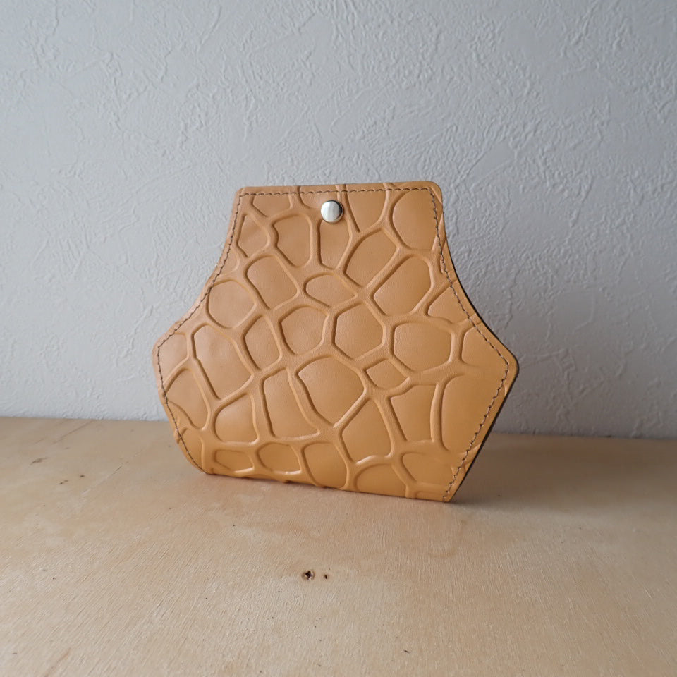 Leather Mask Case (Hexagon) Giraffe