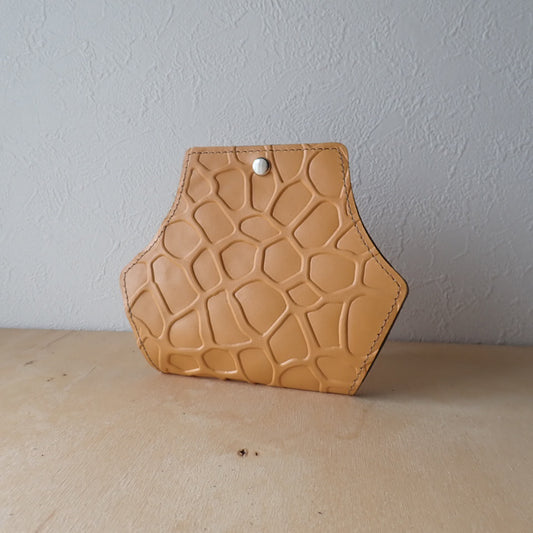 革のマスクケース(ヘキサゴン)ジラフ