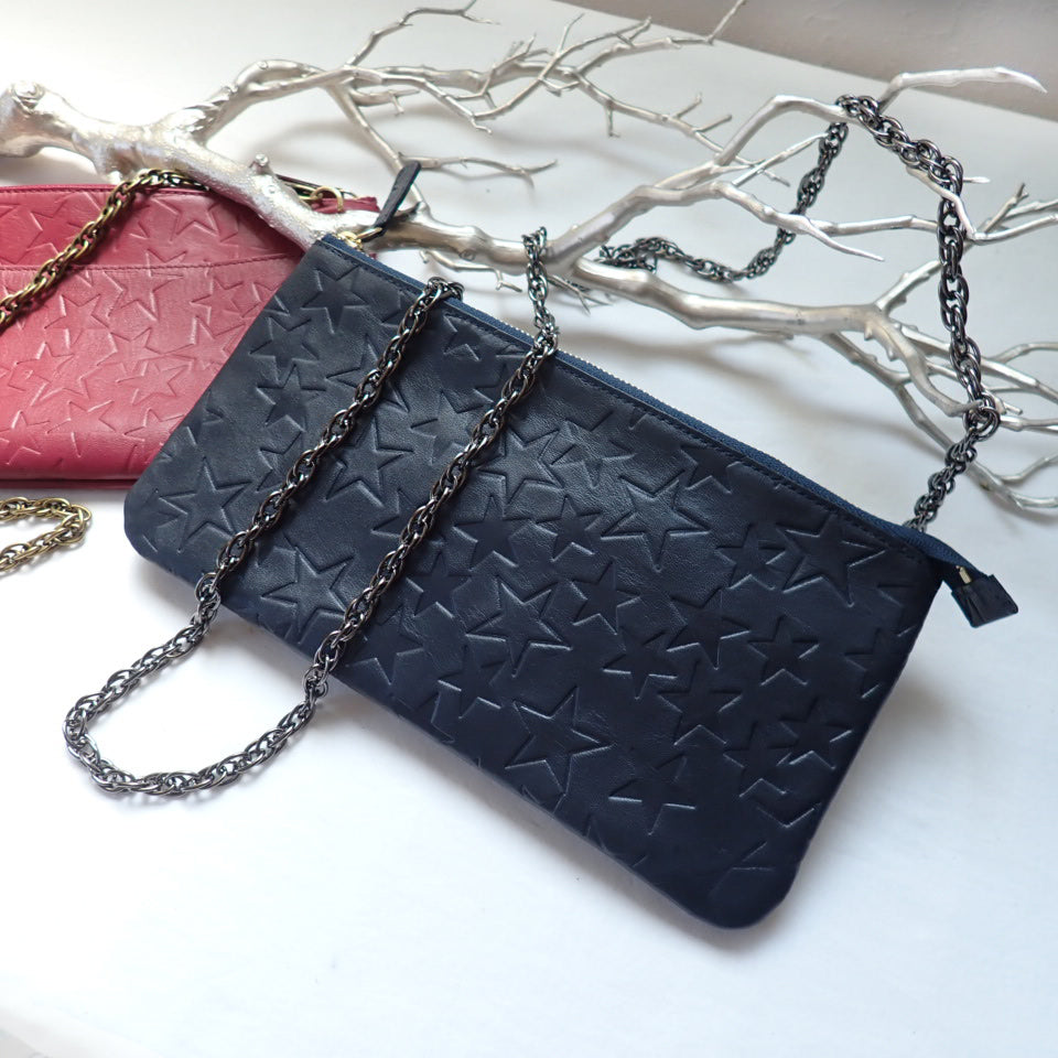 L-Shaped wallet shoulder pochette (sheep-lame)