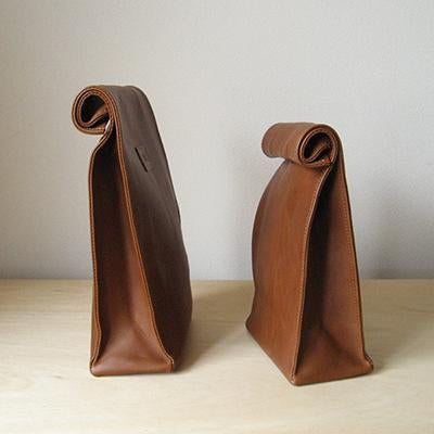 Leather Bag "Sack" Like A Paper Bag