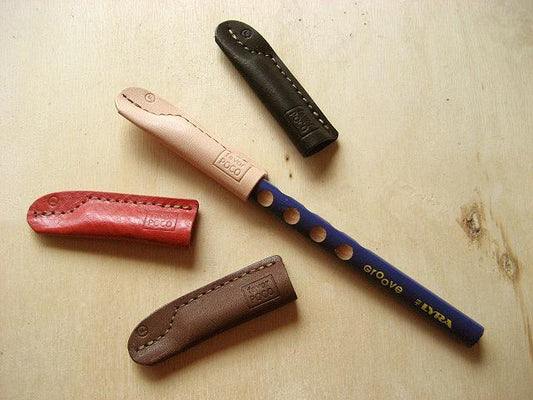 革の鉛筆キャップ(太軸用)