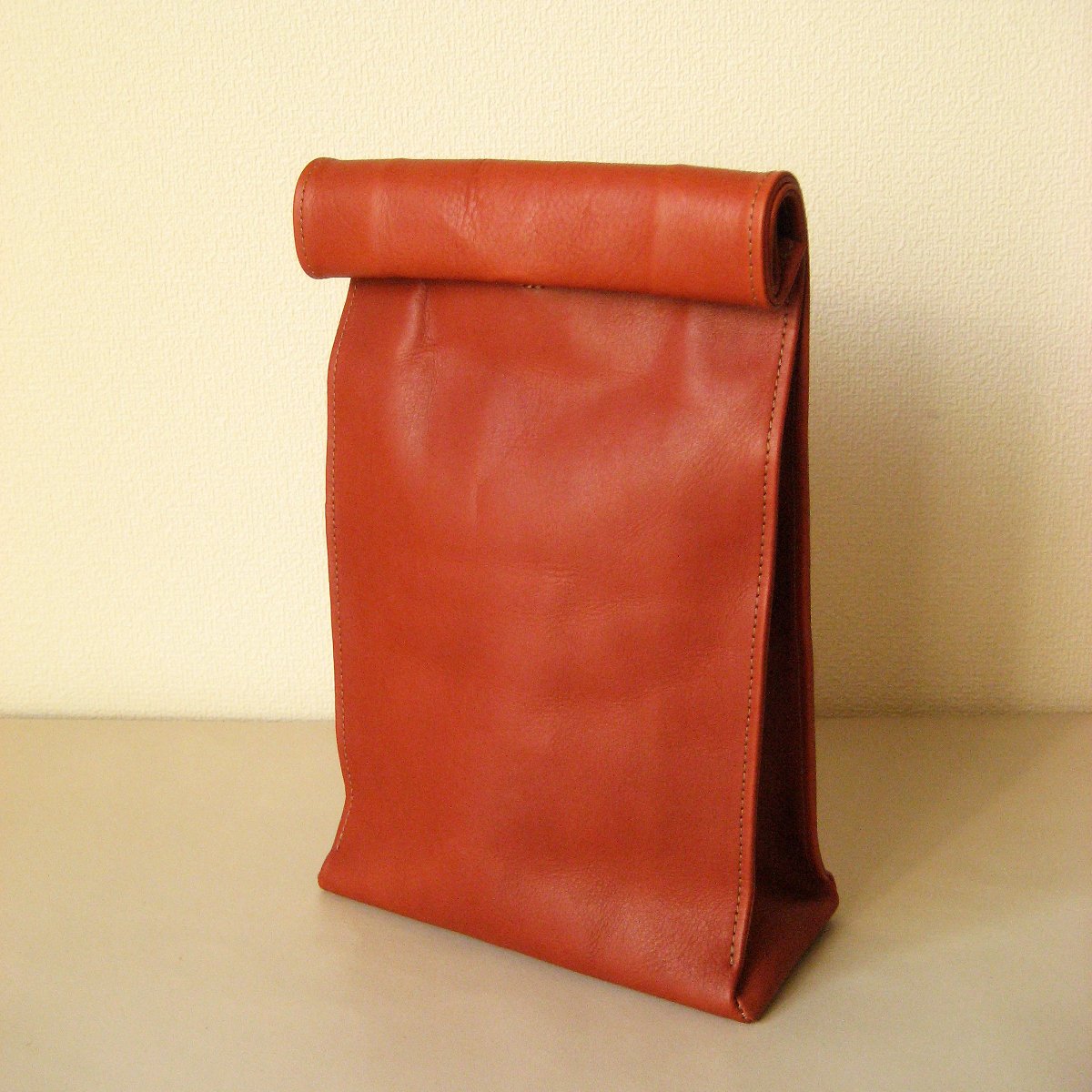 Leather Bag "Sack" Like A Paper Bag
